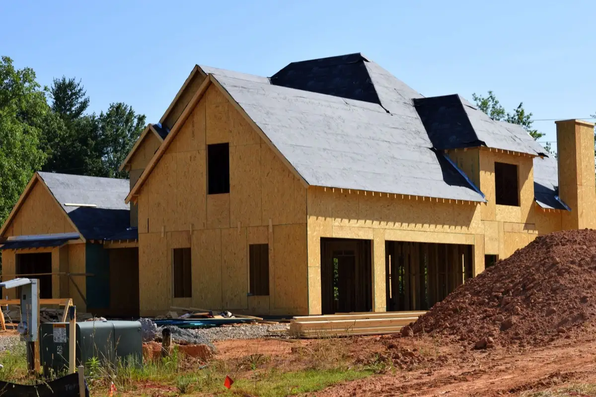 House with new roof decking and synthetic underlayment during a roof replacement in Abilene, TX